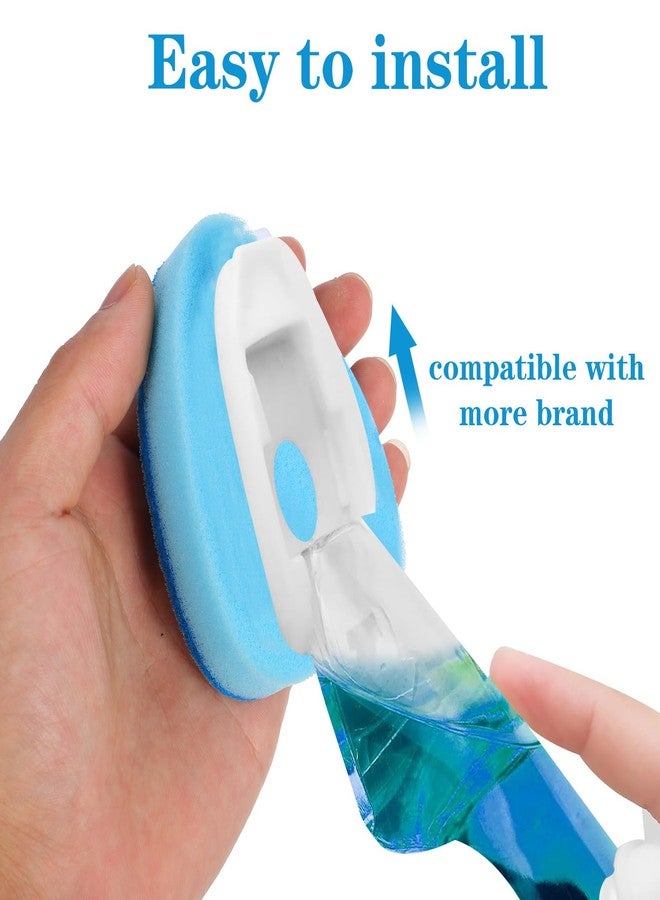 KFHENSOMR 6 Pcs Dishwasher Sponge Dishwand Refills Scrubber Sponges Non Scratch Head Replacement for Dish Wand Heavy Duty Scrub Dots Brushes Soap Control Dispenser Scrubber Pads for Kitchen Cleaning - Image 5